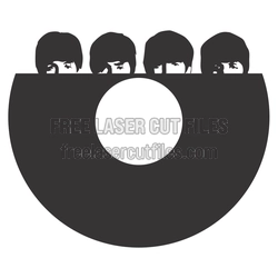 Beatles Portrait Wall Clock Laser Cut File