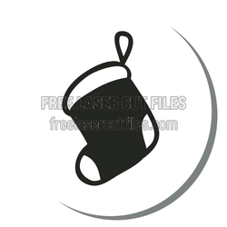 Christmas Stocking Ornament Laser Cut File, Ready to Cut