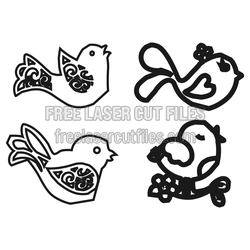 Cute Baby Bird Laser Cut File Set for DIY Crafts