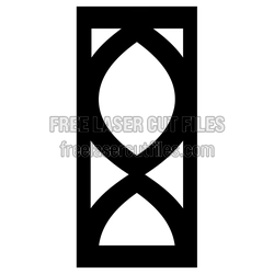 Decorative Geometric Door Screen Pattern, Laser Ready