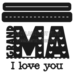 Family Stand Laser Cut File, 3mm Love You Display