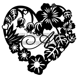 Floral Heart Valentine Cut File for Romantic DIY Decor