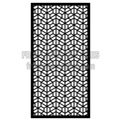 Geometric Decorative Door Panel Pattern, Laser Cut File