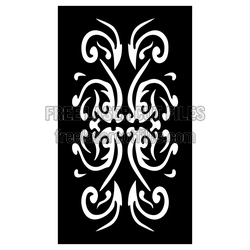 Ornamental Decorative Panel Template for Laser Cutting