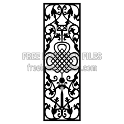 Ornamental Door Panel Pattern Laser Cut File