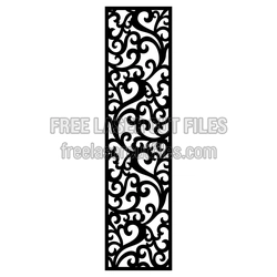Ornamental Floral Screen Panel - Laser Cut Pattern