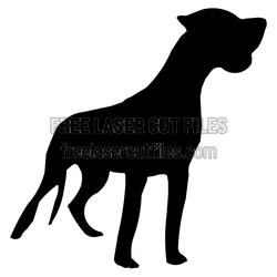 Standing Dog Silhouette Laser Cut File, Ready to Cut