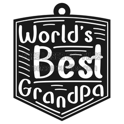 World's Best Grandpa Medal Laser Cut File for Father Gifts