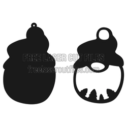 Christmas Gnome Ornament Laser Cut File, Ready to Cut