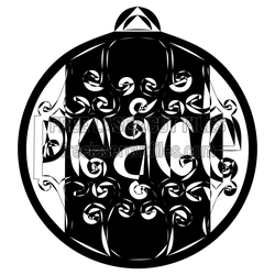 Christmas Peace Ornament Laser Cut File, Ready to Cut