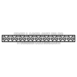 Decorative Greek Key Panel Laser Cut File