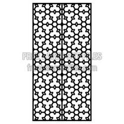 Decorative Hexagon Door Screen Panel, Laser Cut Template