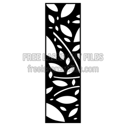 Decorative Leaf Panel Screen Design for Laser Cutting