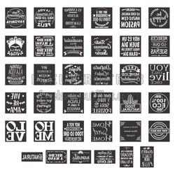Funny Reverse Letter Stamps Set for Laser Cutting