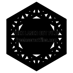 Geometric Hexagon Wall Clock Laser Cut File