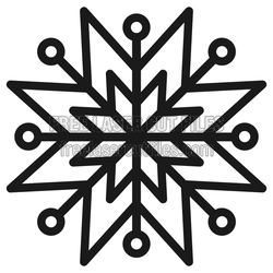 Geometric Snowflake Laser Cut Ornament, Ready to Cut