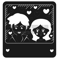 Heart Couple Save the Date Laser Cut Frame Design