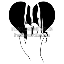 Heart Hand Gesture Free Laser Cut Vector Design