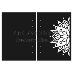Laser Cut Notebook Cover with Floral Mandala Design