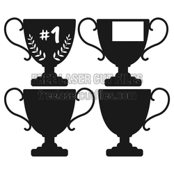 Laser Cut Trophy Gift Card Holder Set, Ready to Cut