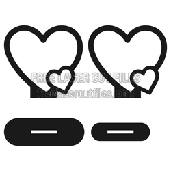 Love Photo Frame Laser Cut File, Heart Picture Frame