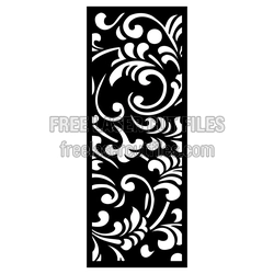 Ornamental Floral Screen Panel Free Laser Cut Template
