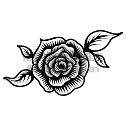 Rose Flower Laser Cut Design, Free SVG/DXF Floral Template