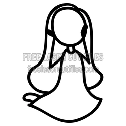 Stick Figure Girl Laser Cut Clipart, Free DXF Design