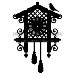 Vintage Birdhouse Vinyl Wall Clock Ready to Cut