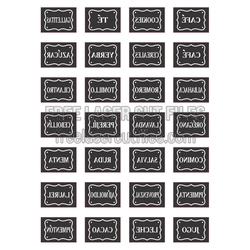 Vintage Kitchen Ingredient Stamp Signs for Laser Cutting