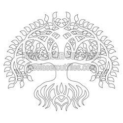 Celtic Tree Laser Cut File, Ornamental Nature Design
