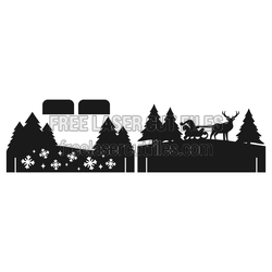 Christmas Scene 3mm Layered Laser Cut Display File