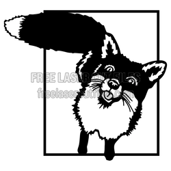 Cute Cat in Frame Laser Cut Design, Ready to Cut