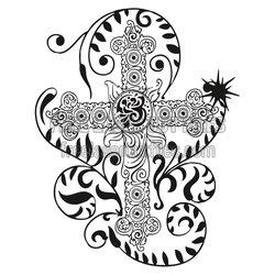 Decorative Easter Cross Laser Cut File, Ready to Cut