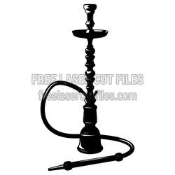 Hookah Silhouette Laser Cut File, Ready to Cut Design
