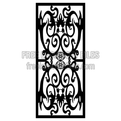Ornamental Decorative Screen Panel Ready for Laser Cutting