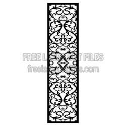 Ornamental Door Screen Pattern Ready to Cut Vector File