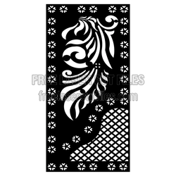 Ornamental Screen Panel with Floral Swirl Cutout Design