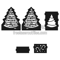 Christmas Tree Business Card Holder Laser Cut File