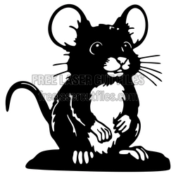 Cute Mouse Silhouette Laser Cut File for DIY Decor