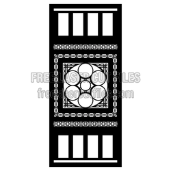 Decorative Door Panel Laser Cut Screen Template