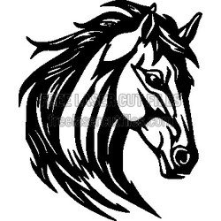 Elegant Horse Head Silhouette Laser Cut File, Ready to Cut