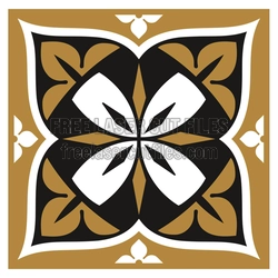 Geometric Floral Panel Laser Cut Pattern