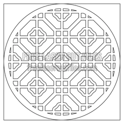 Geometric Round Laser Cut Panel for DIY Decor