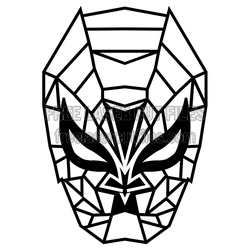 Geometric Spider Mask Clipart, Ready to Cut Laser Design