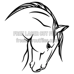 Horse Head Clipart Laser Cut File, Ready to Cut