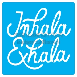 Inhala Exhala Split Letter Laser Cut Design, Ready to Cut
