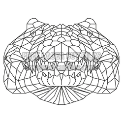Low Poly Crocodile Head Laser Cut File, Ready to Cut