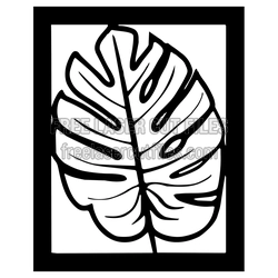 Monstera Leaf Laser Cut Screen Panel Pattern