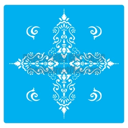 Ornamental Floral Mandala Panel Ready to Cut